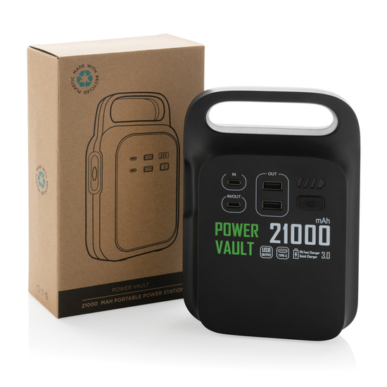 Power Vault 21.000mAh tragbare Powerstation aus RCS rPlastik
