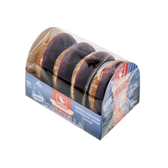 4er Lebkuchenbox, Inhalt: Weiss Lebkuchen Mini-Contrella ca. 50 g