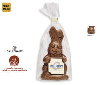 Osterhase mit Schokoschild, Inhalt: Osterhase  80 g