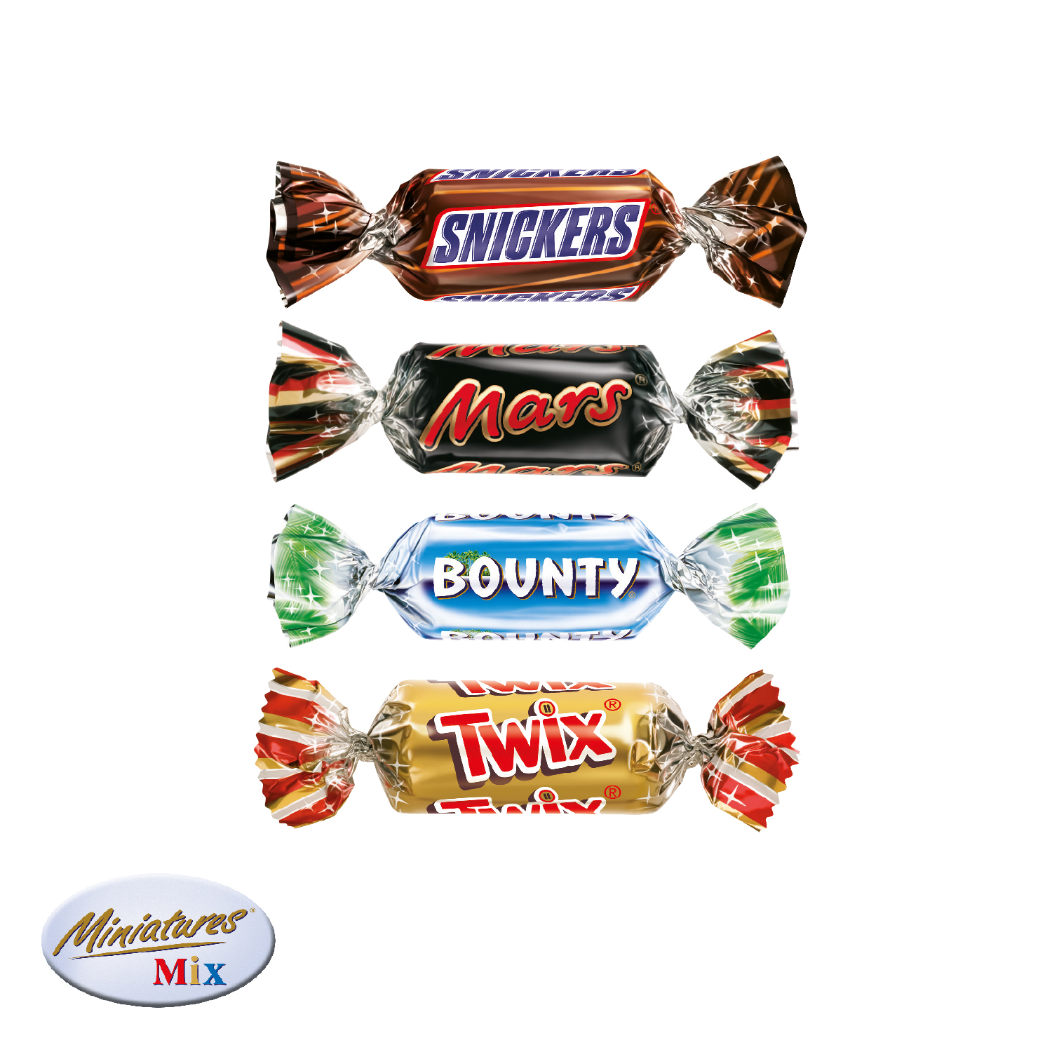 Adventskalender Mars® Miniatures® Mix, Inlay aus 100% recyceltem Material