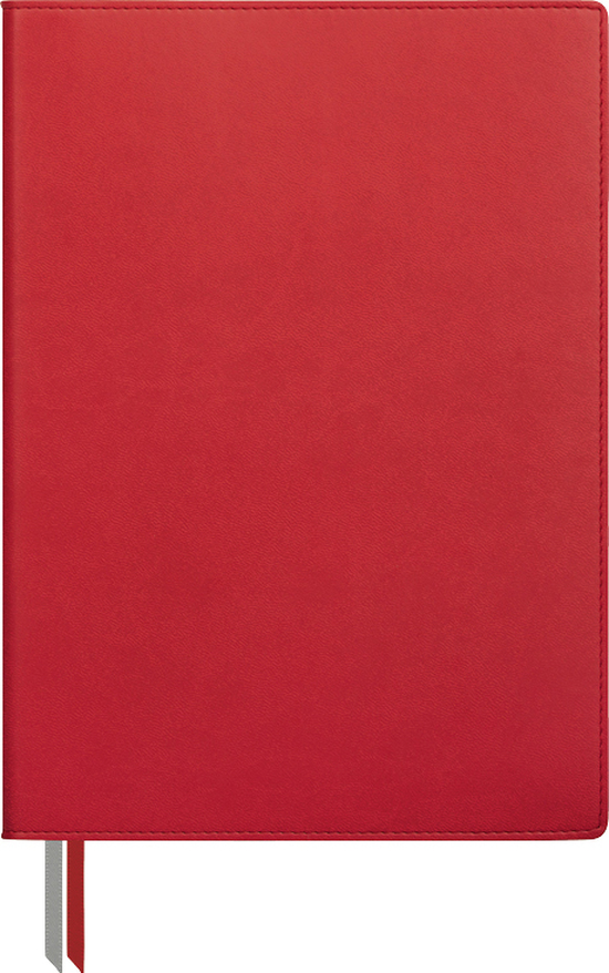 Notizbuch Office Recycling Flex A5+, rot/grau, flexibler Einband