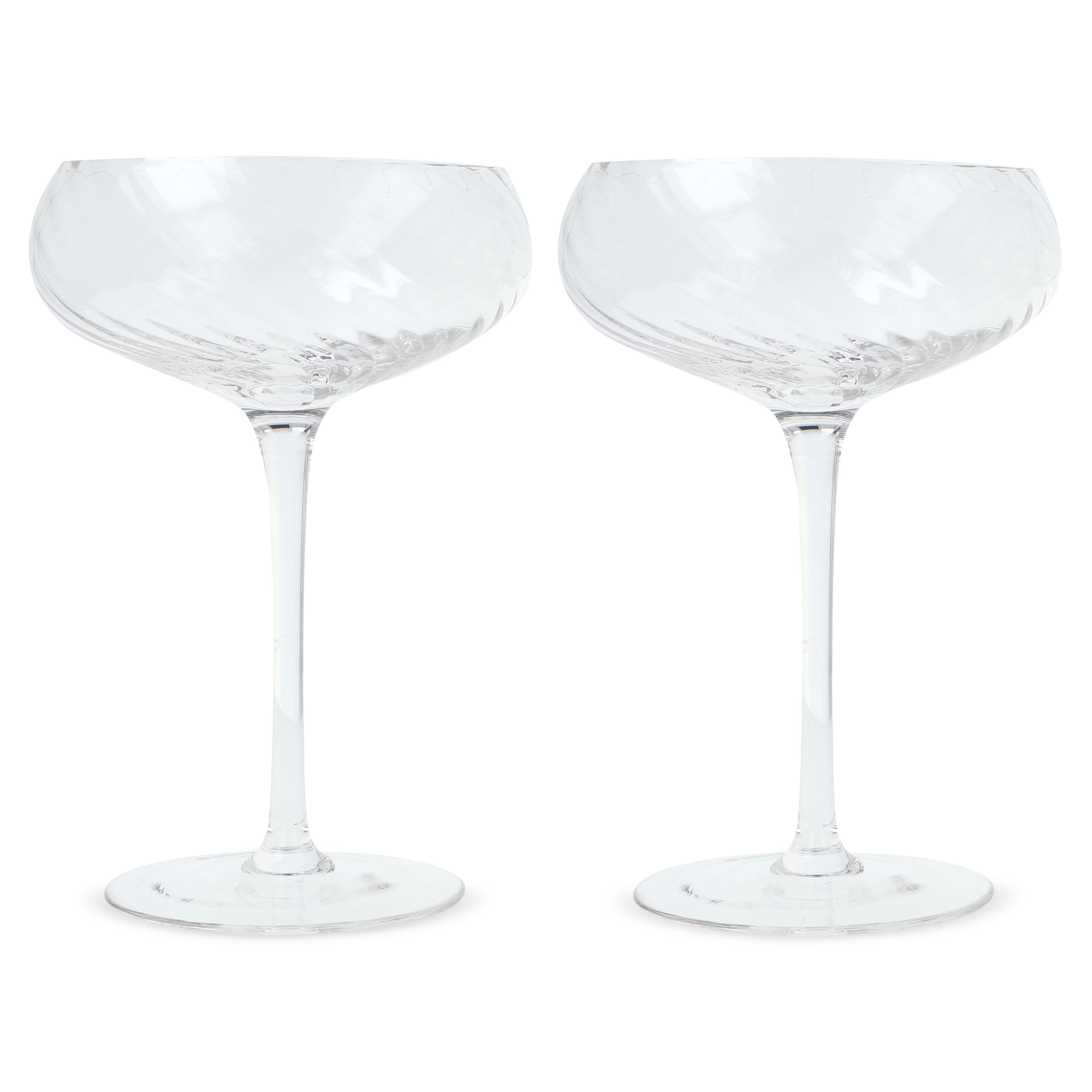 Byon Opacity 2er-Set Sektgläser mit stilvollem Glasmuster 300ml