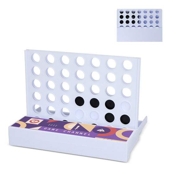 4-Gewinnt Spiel aus recycelten Materialien