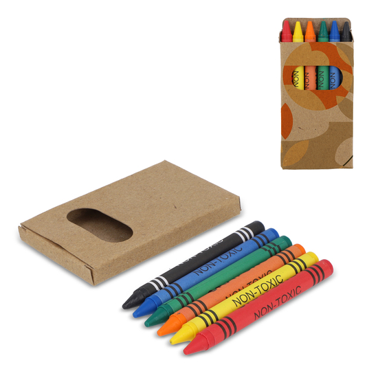 6 Stück Buntstifte in Bastelbox