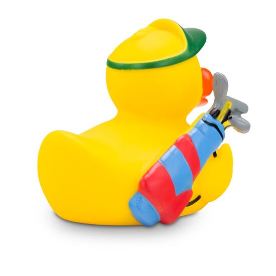 Badeente Rolf Golfer - grünes Sonnenschild