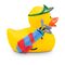 Badeente Rolf Golfer - grünes Sonnenschild