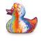 Badeente René Rainbow Schnabel bordeaux