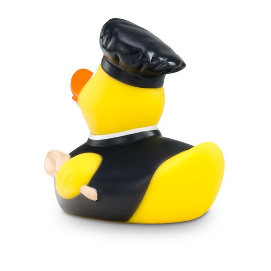 Badeente Sten Sterne mit dunkelgrauem Outfit