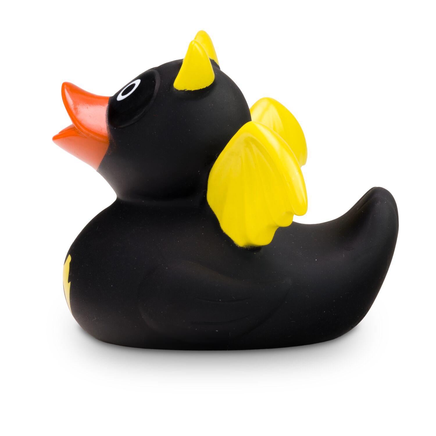 Badeente Bätmään schwarz mit gelb
