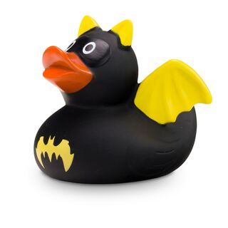 Badeente Bätmään schwarz mit gelb