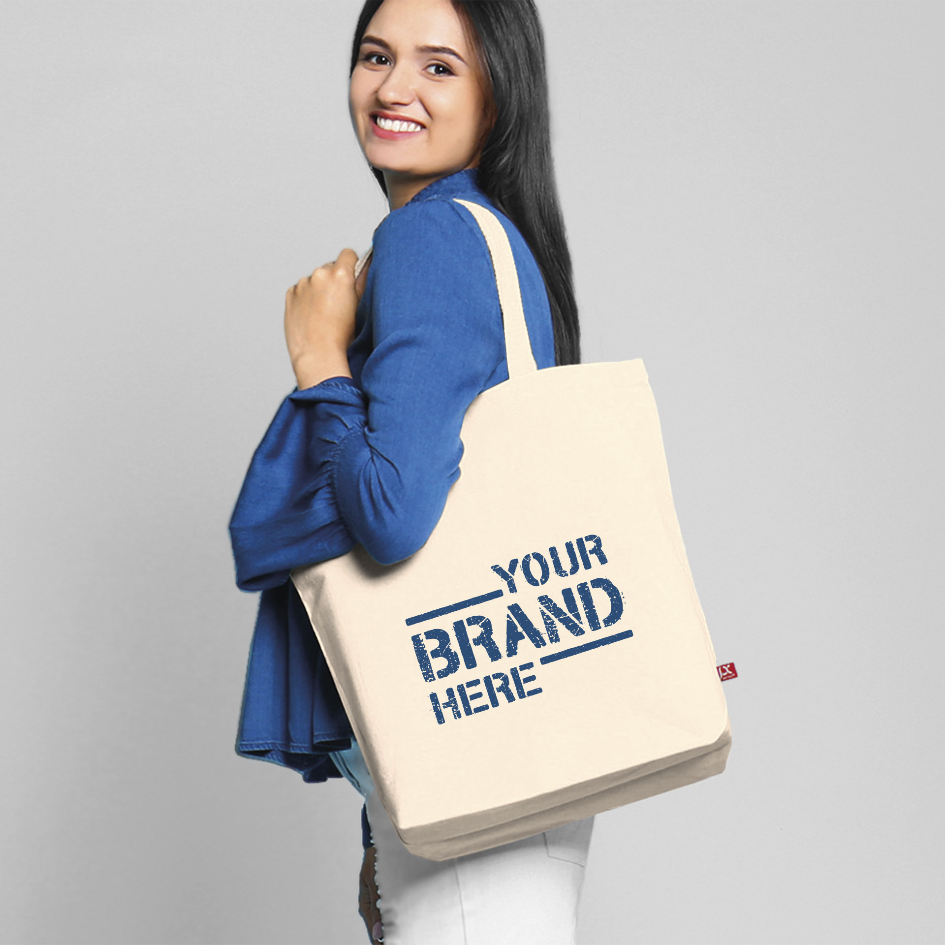 MELBOURNE - Schwere Baumwolltasche mit langen Henkeln