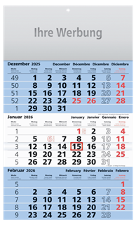 3-Monatskalender Assistent-basic blau
