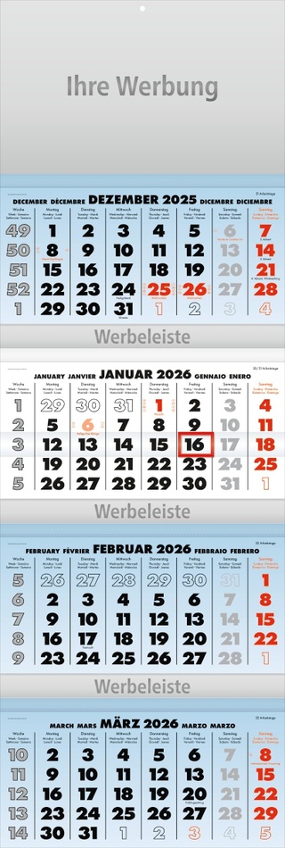 Viermonatsplaner Business-quattro blau